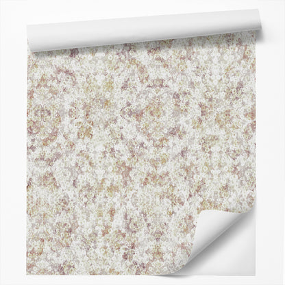 Peel & Stick Wallpaper Roll - Purple Soft Flowers by DecoWorks