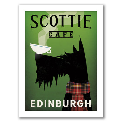 Scottie Cafe by Wild Apple - Framed Print