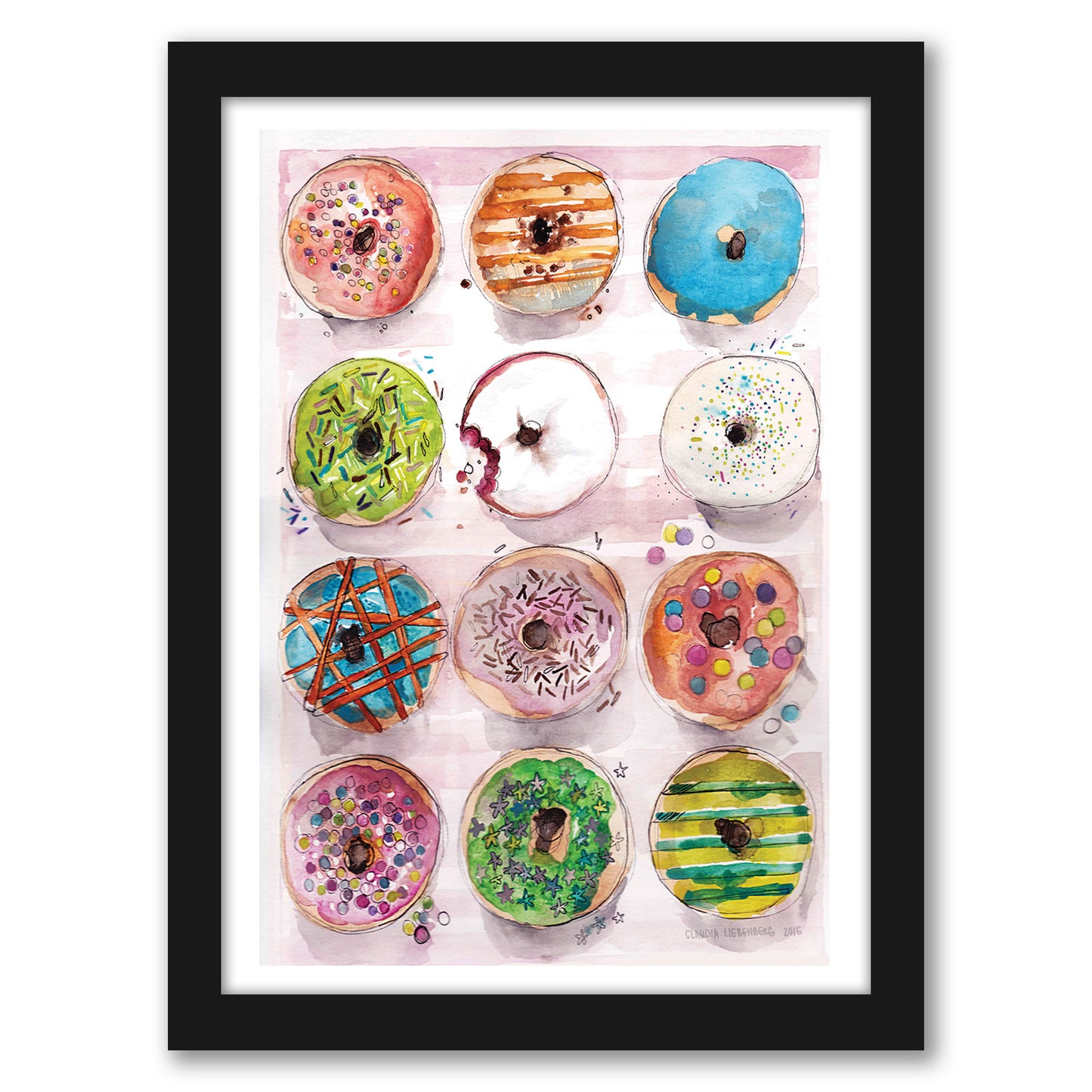 Donuts by Claudia Liebenberg - Framed Print