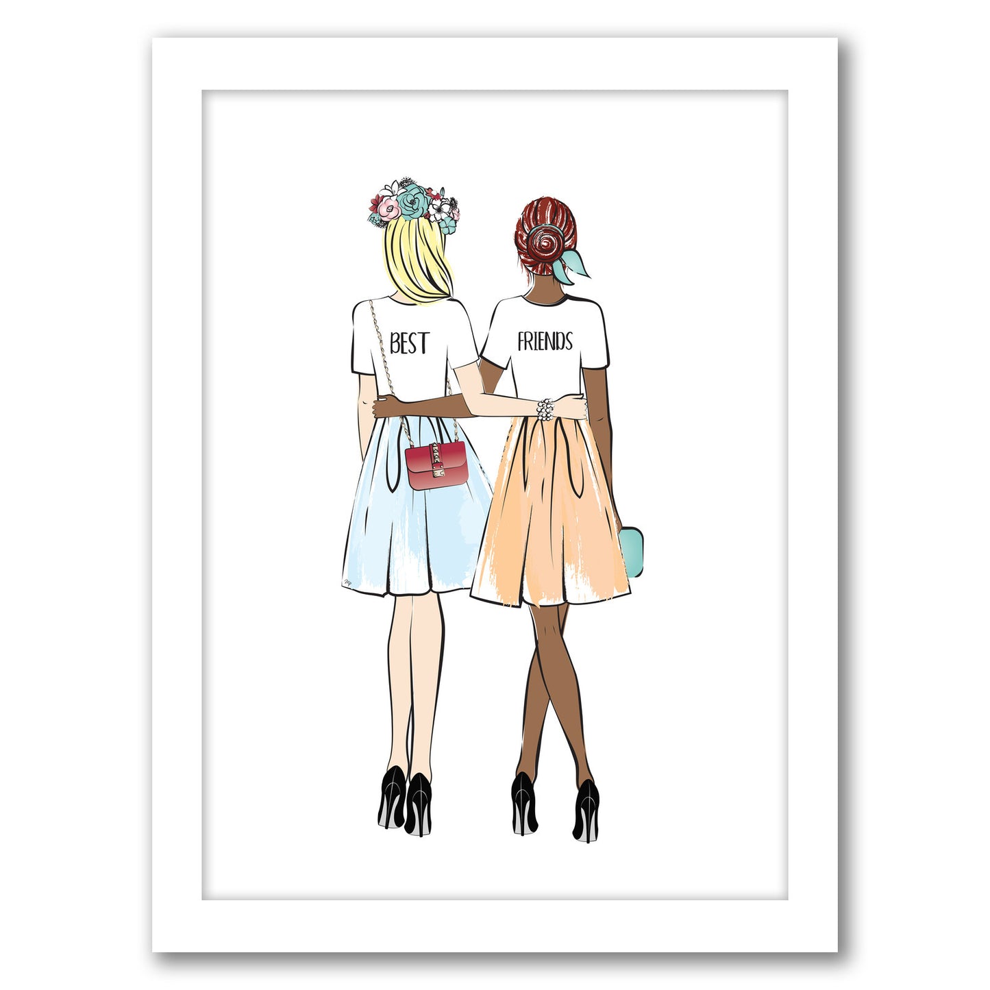 Girlfriends By Martina - Framed Print