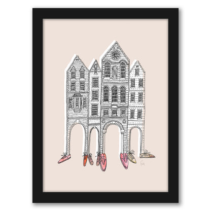 Friendly Buildings 2 by David Fleck - Framed Print