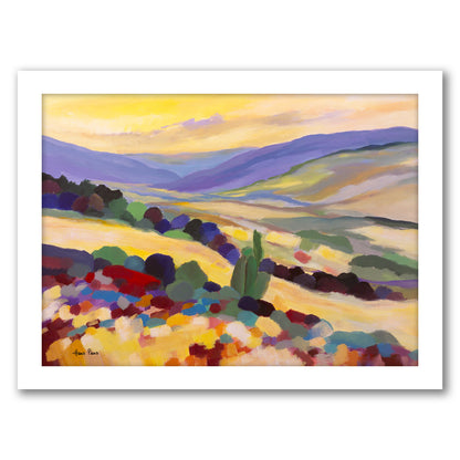 Abstract Landscape 7 By Hans Paus - White Framed Print