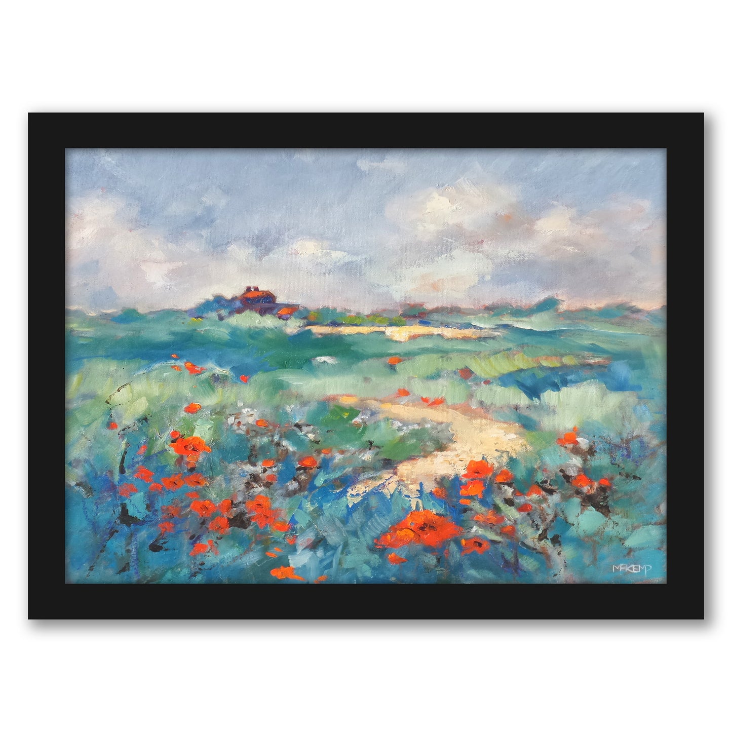 Poppies In Norfolk By Mary Kemp - Framed Print