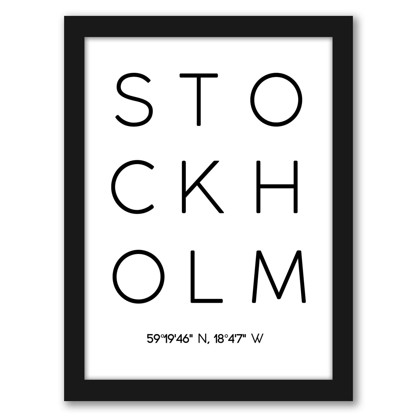 Stockholm by Pop Monica - Framed Print