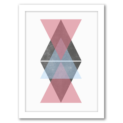 Geometric Art By Nuada - White Framed Print