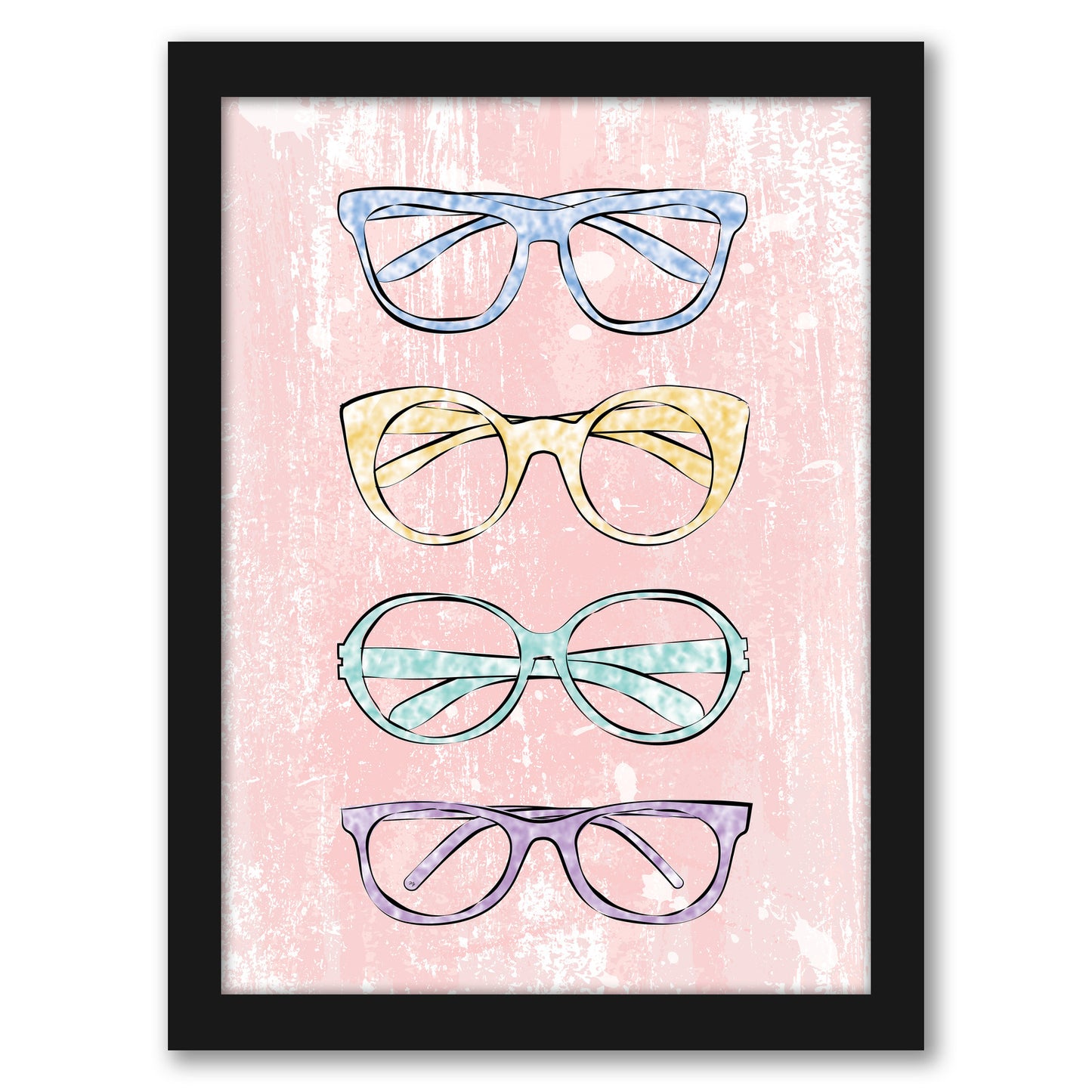 Pink Glasses By Martina - Framed Print