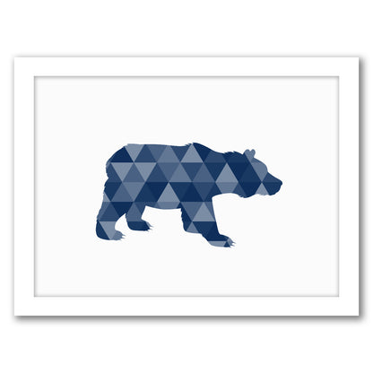 Geometric Bear By Nuada - Framed Print