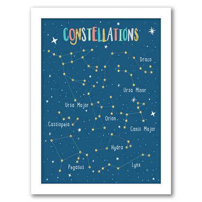 Constellations By Elena David - White Framed Print
