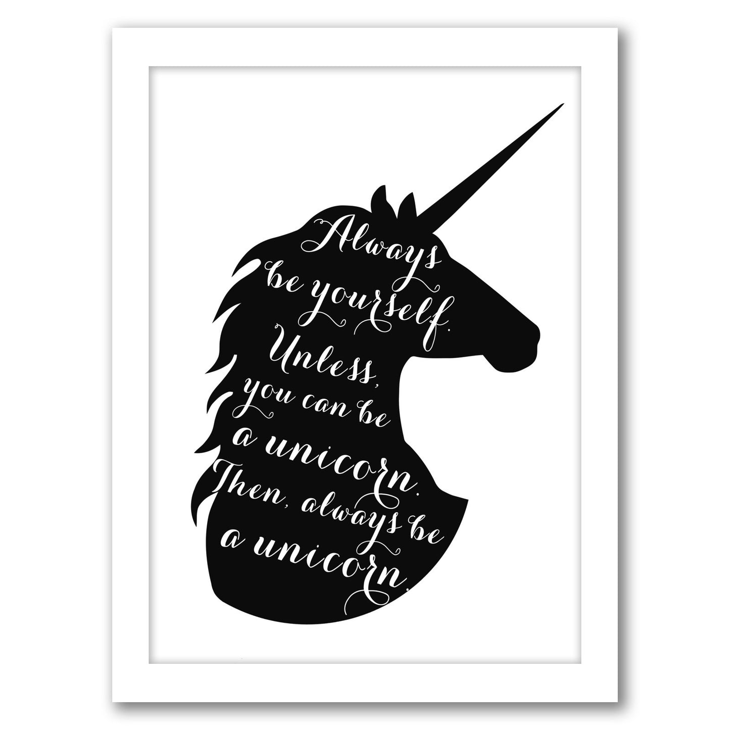 Always Be a Unicorn by Peach & Gold - Framed Print