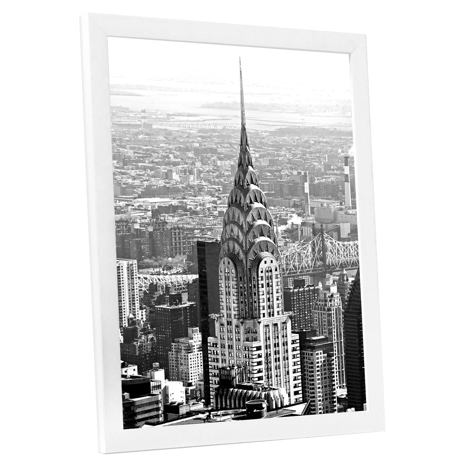 White Poster Frame with Plexiglass Front - Display Vertically or Horizontally on a Wall - Mounting Hardware Included - Picture Frame - Americanflat