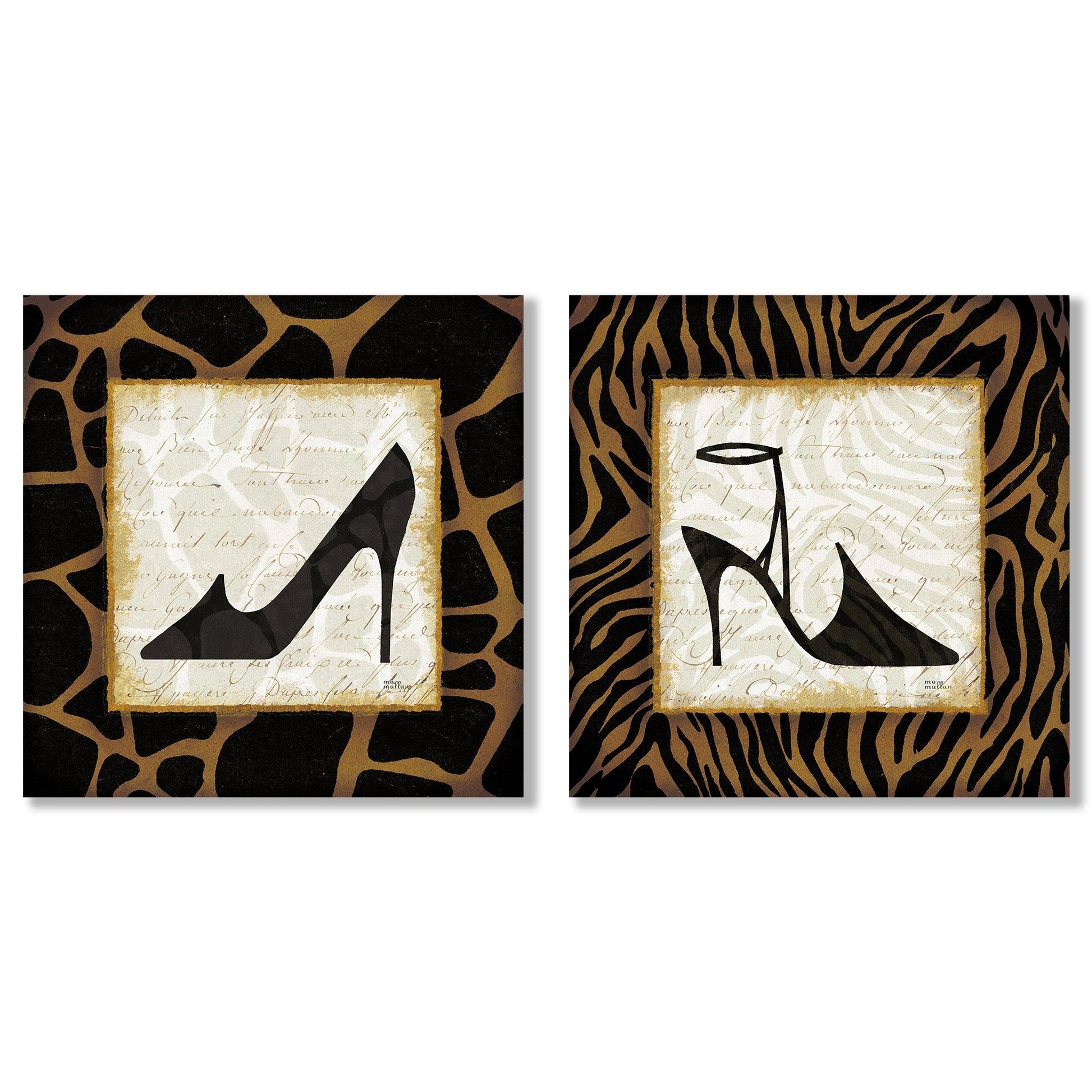 Safari Shoes - 2 Piece Gallery Wrapped Canvas Set by Wild Apple Portfolio - Art Set - Americanflat
