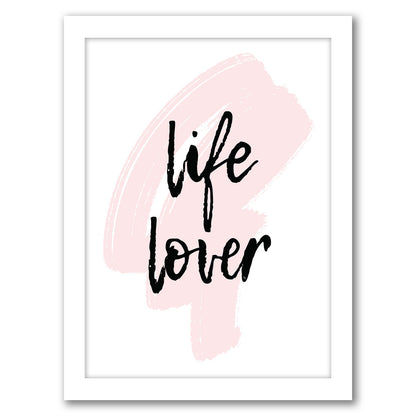 Lifelover By Martina - White Framed Print