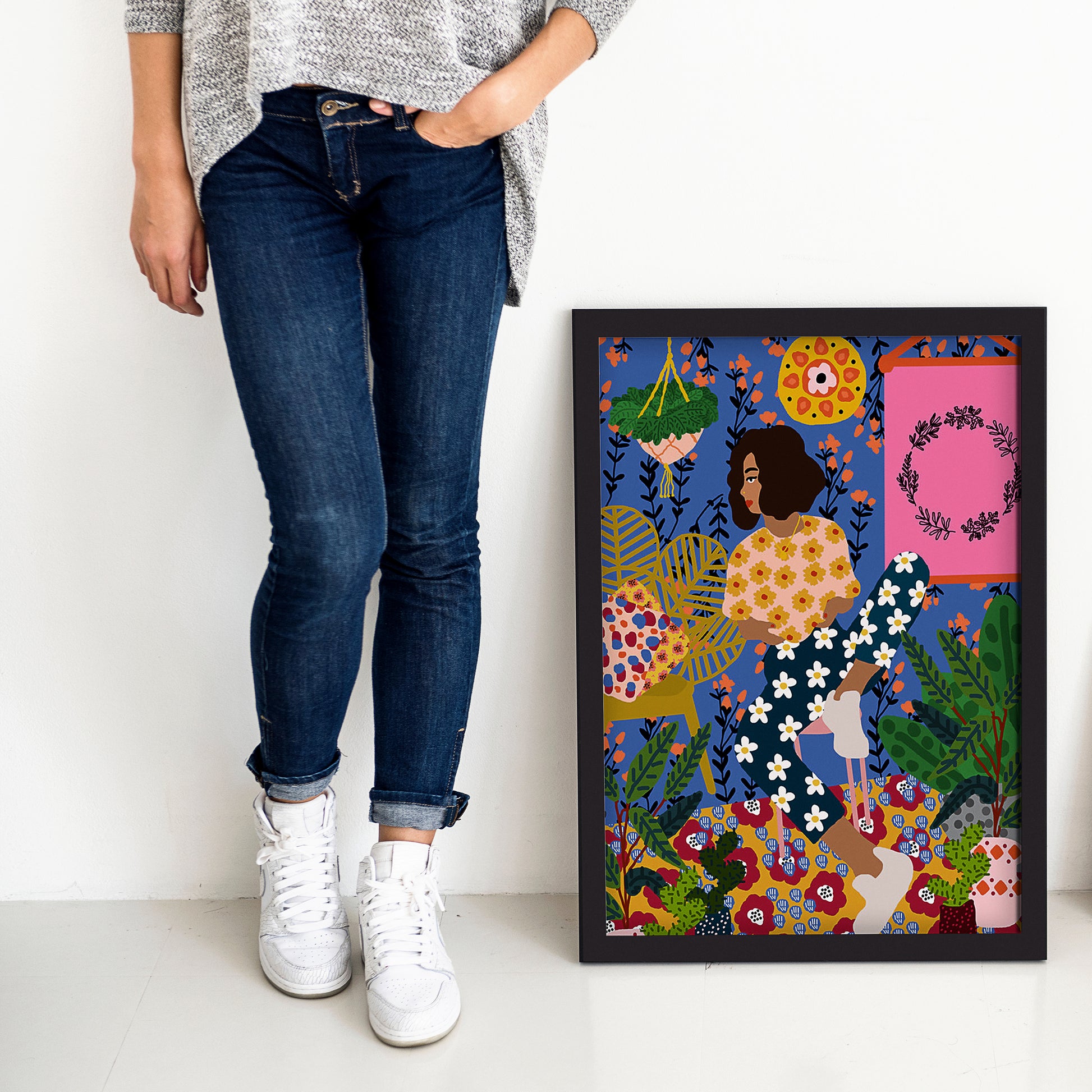 Just Chillin by Studio Grand-Pere Black Framed Print - Framed Print - Americanflat